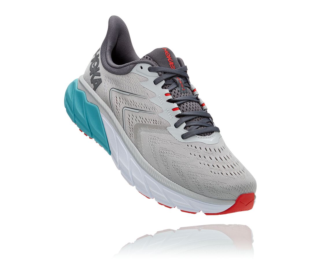 Hoka One One Arahi 5 - Sapatilhas De Estrada Homem - Cinzentas/Turquesa, UV70236